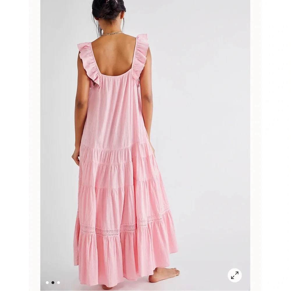 Free People Caught In Motion Maxi Dress Pink - Picture 2 of 15